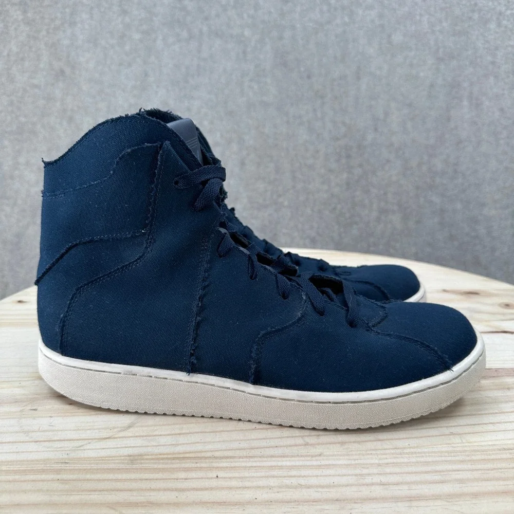 Jordan Westbrook‎ 0.2 Obsidian Mens 11.5 Navy Blue Canvas High Top Sneakers